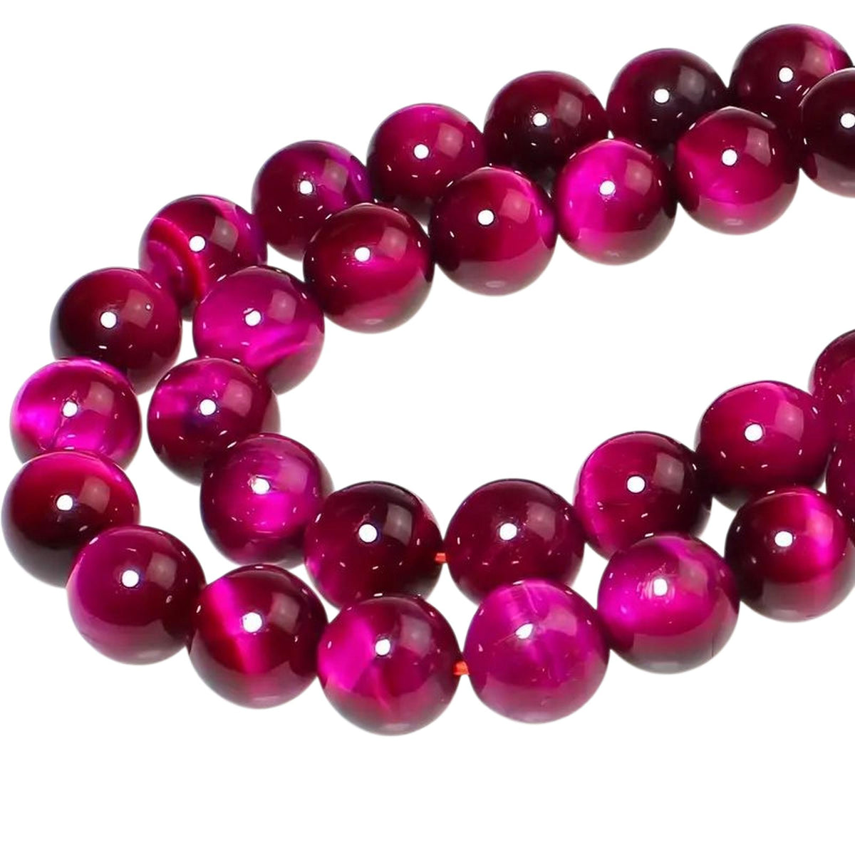 Makramee-Armband – Line - Tigerauge pink